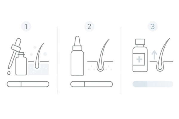 スカルプエッセンス・育毛剤・発毛剤の違い｜化粧品/医薬部外品/医薬品の比較図