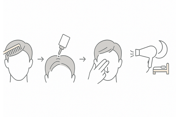 スカルプエッセンスの正しい使い方（分ける→塗布→なじませ→乾かすの4ステップ）