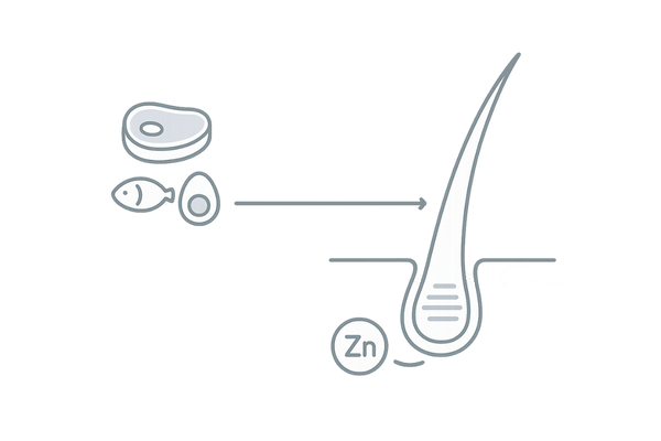 亜鉛とケラチン合成｜髪の主成分を作る仕組み（毛包・アミノ酸・ケラチンの流れ）