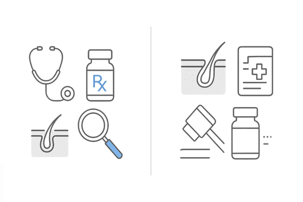AGA相談窓口の選び方｜専門クリニックと一般皮膚科の違い比較図
