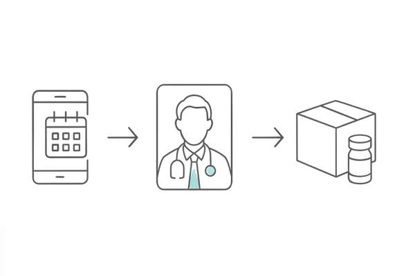 AGAオンライン診療の流れ｜予約→診察→薬の配送
