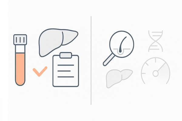 血液検査でわかること／わからないこと｜安全性確認と限界の線画比較