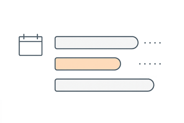 AGAの発症時期イメージ(10代後半~40代の年代レンジを抽象バーで示す)
