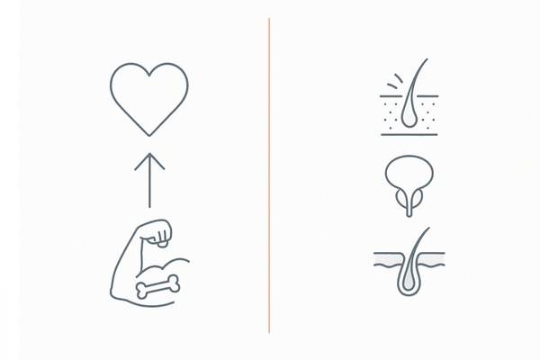 テストステロンとDHTの役割比較｜性機能と薄毛への影響のちがい