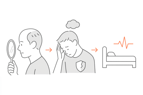 薄毛ストレスと性機能低下の心理的連鎖｜自信喪失からの悪循環を可視化