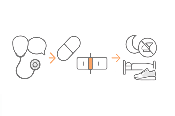AGA治療薬の副作用が心配なときの対応フロー｜受診・調整・生活習慣見直し