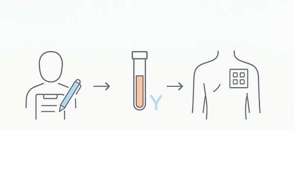 円形脱毛症の検査フロー|問診→血液IgE→パッチテストの流れ