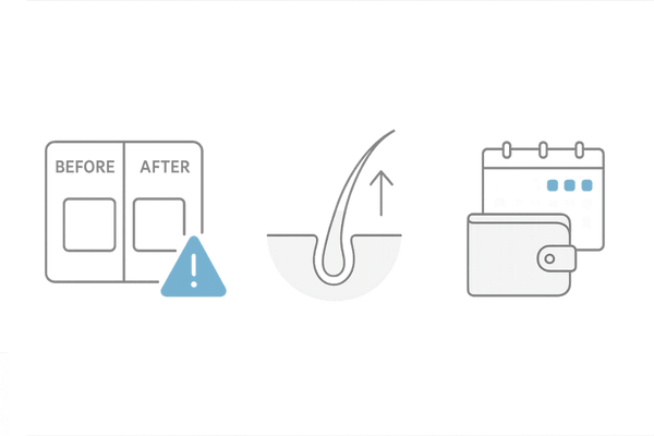 AGA治療が「失敗」に見える三大要因(初期脱毛・期待過多・費用継続)