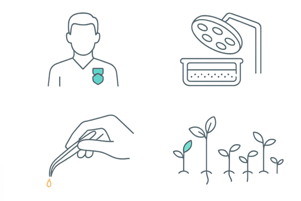 安い植毛のリスクを俯瞰：経験・手技・設備・生着率の4象限図