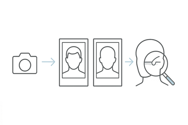 過去写真との客観比較でわかるM字の進行判定｜同角度撮影→並列比較フロー