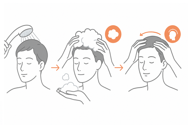 頭皮を守る正しい洗髪と頭皮マッサージ3ステップ｜血行促進と負担軽減の流れ