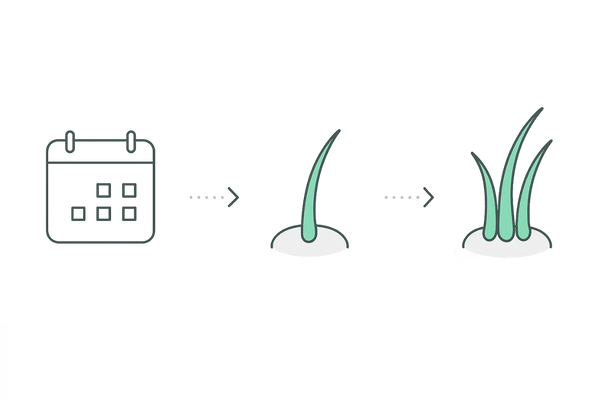 DHTブロッカーの効果発現タイムライン｜1〜3ヶ月・3〜6ヶ月・6ヶ月以降の変化を段階表示