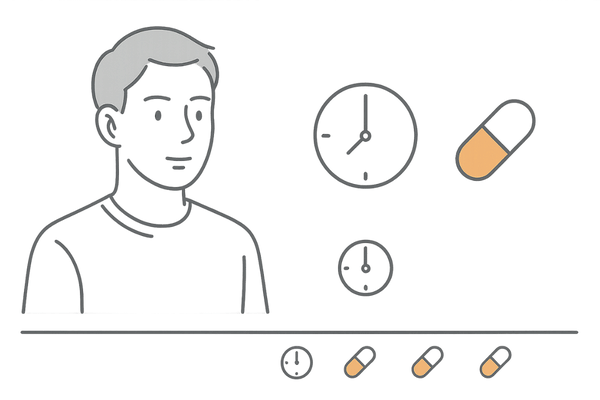 デュタステリドを1日1回0.5mgで服用する基本的な飲み方イメージ