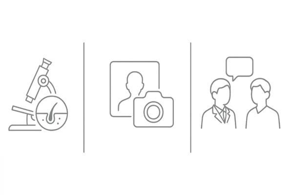 初期脱毛期の安心サポート｜マイクロスコープ診断・経過撮影・面談の3本柱