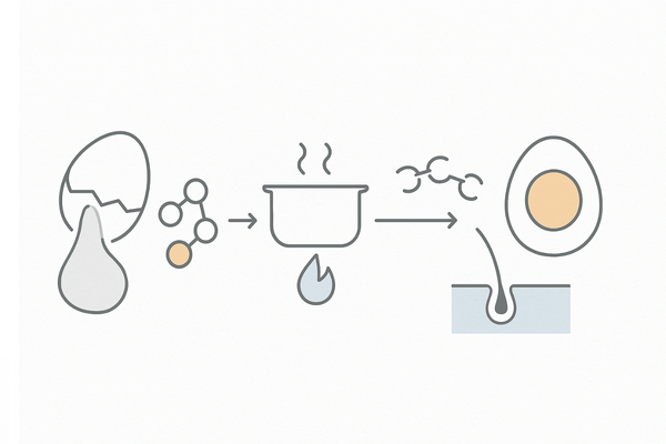 生卵のアビジンとビオチンの関係・加熱で解決する流れ