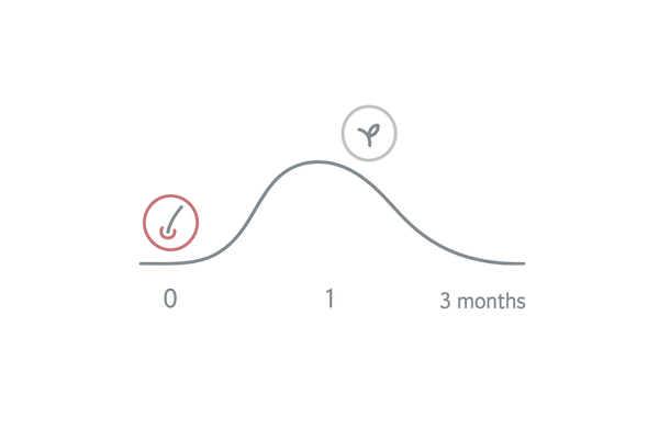 初期脱毛とヘアサイクル正常化のイメージ(服用1〜3ヶ月)