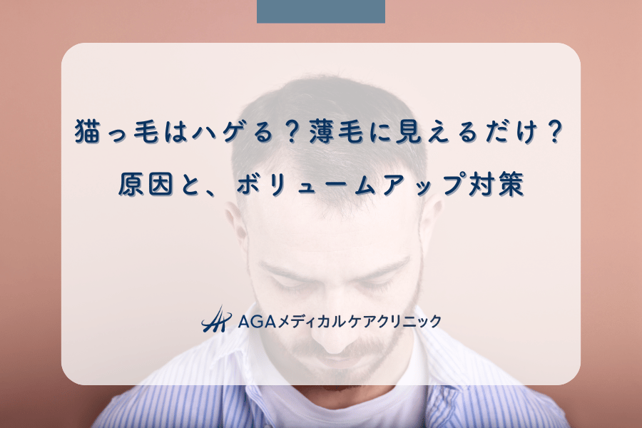 猫っ毛はハゲる？薄毛に見えるだけ？原因と、ボリュームアップ対策