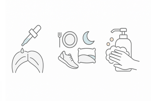 休薬期間中の薄毛対策｜ミノキシジル外用・生活習慣・スカルプケアの3カラム