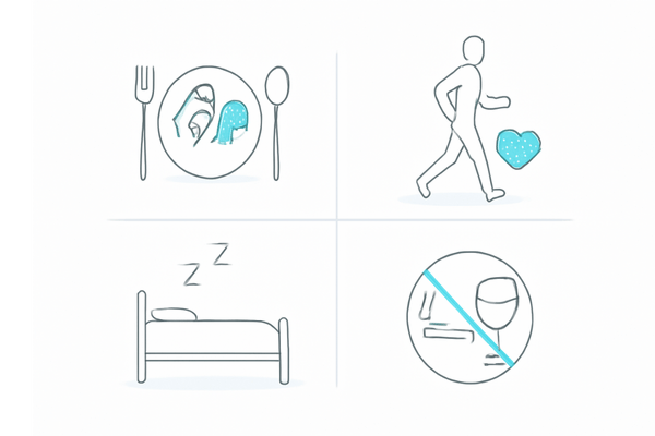 髪の成長を支える生活習慣(食事・運動・睡眠・禁煙/節酒)