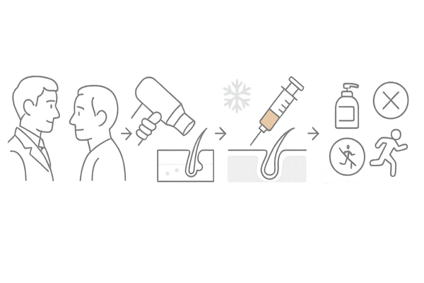 育毛注射の施術フロー|カウンセリングから施術後ケアまでの4ステップ