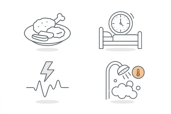 頭皮の臭いを悪化させる生活習慣｜脂っこい食事・睡眠不足・ストレス・洗いすぎ