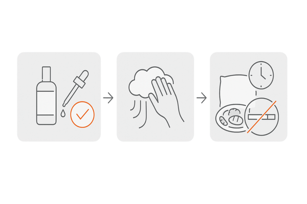 発毛効果を高める使い方と生活習慣｜用法厳守・頭皮清潔・栄養と睡眠のフロー