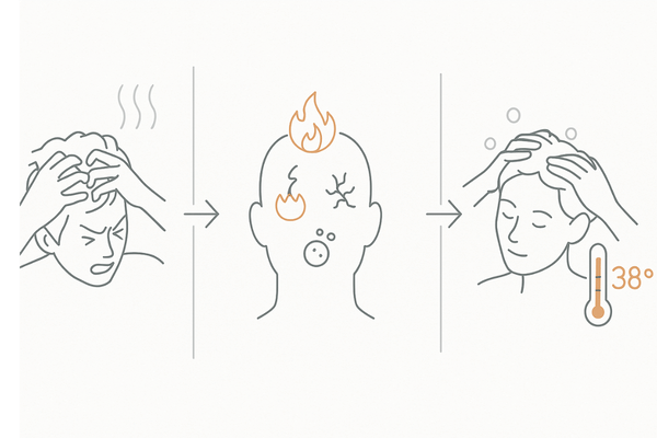 薄毛対策における誤った洗髪のリスクと正しい洗い方イメージ