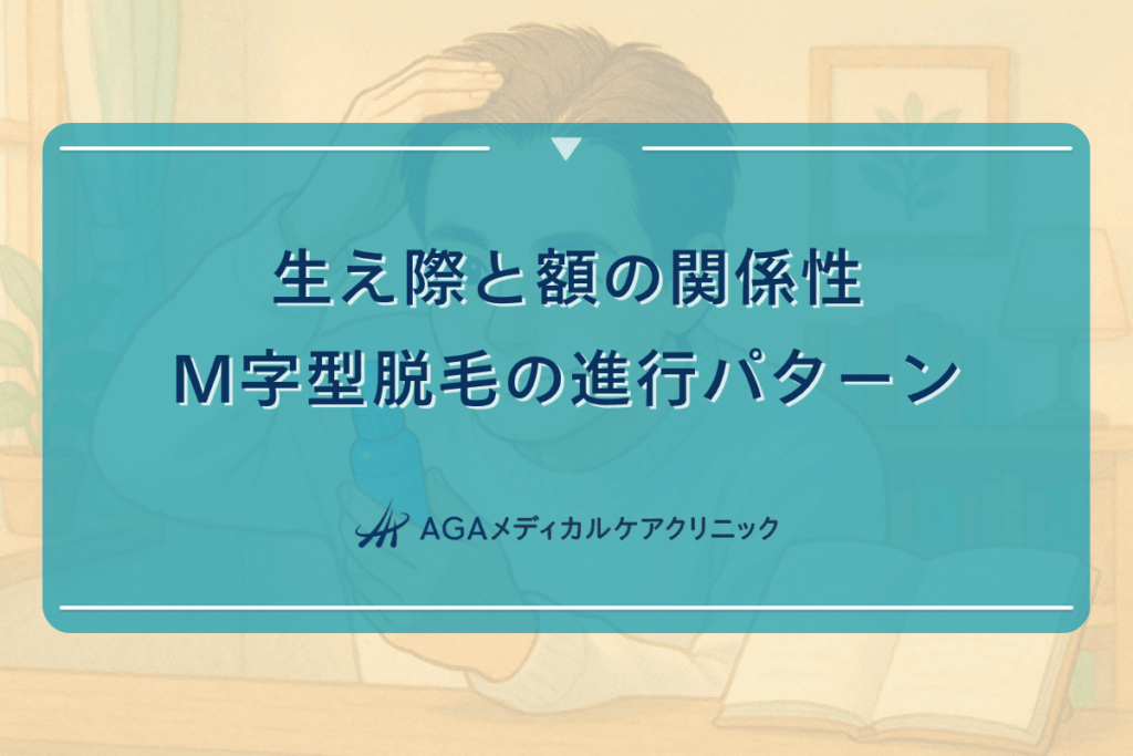 生え際と額の関係性｜M字型脱毛の進行パターン