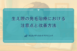 生え際の発毛治療における注意点と改善方法
