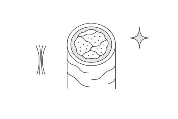 ケラチンの構造と髪内部の役割｜キューティクル・コルテックスの関係図（ケラチン ビオチン 違い 育毛）