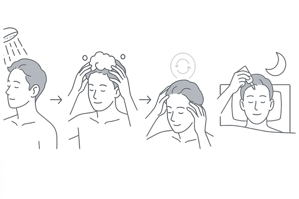 ニット帽をかぶる日のヘアケア手順｜シャンプー・頭皮マッサージ・ローションでリセット