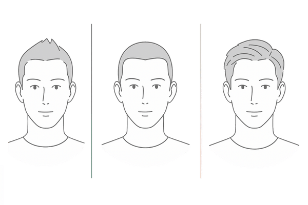 M字はげをカバーする髪型イメージ｜ソフトモヒカン・ベリーショート・ツーブロック