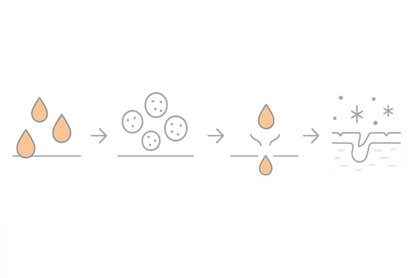 マラセチア菌増殖の仕組み｜皮脂→増殖→遊離脂肪酸→炎症・フケの流れ（図解）