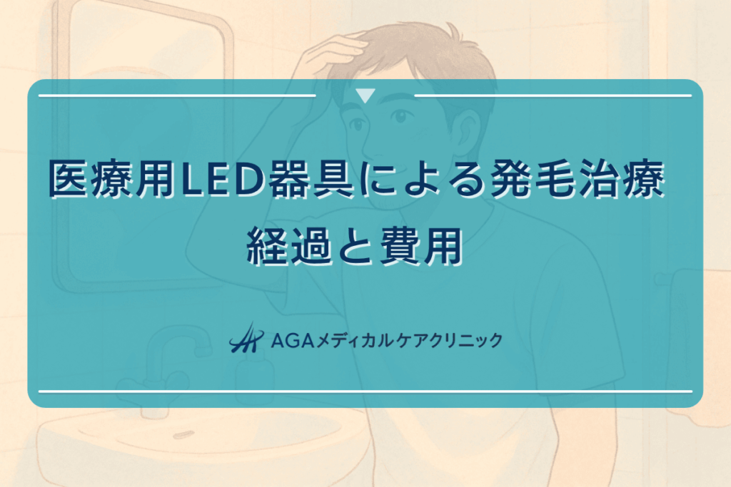 医療用LED器具による発毛治療の経過と費用