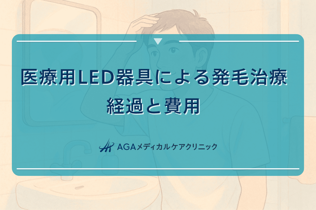 医療用LED器具による発毛治療の経過と費用
