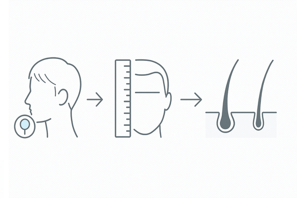 前髪薄毛の初期サインセルフチェック：軟毛化・生え際後退・毛根形状