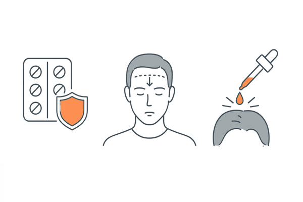 前髪AGA治療の基本戦略：フィナステリド等で守り＋ミノキシジル外用で攻め