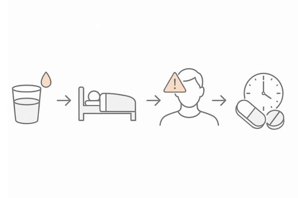 献血後の過ごし方と治療再開フロー（水分補給・休息・ミノキシジル再開の目安）