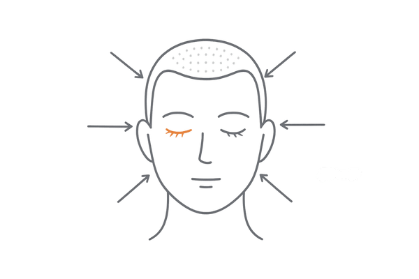 #共通スタイル 画像はシンプルな線画(輪郭線は極細（0.8px～1px相当）の濃いグレーに近いブラック（#1A1A1A〜#222222 前後）,線は繊細で均一、太くせずシャープに,医療用パンフレット風のすっきりした細線タッチ)のイラスト 16:9で作成し、背景は透明に 色数は3色以内に 線画（極細の線）＋ライトグレー（影や補助）＋アクセントカラー で設定してください。 男性向けのサイト用。 テキストは最小限にし、テキストやイラスト等の重要な要素はセーフゾーンの内側に収めるようにしてください。 上下左右に見切れないように、余白を「10%」開けてください。 #シーン指示 横長のレンジバー型タイムライン。上段＝通常のまつげ毛周期（成長期→退行期→休止期）を極細バーで、下段＝ミノキシジル介入後の毛周期を並列表示。下段は「成長期」に相当するバーを長めに描き、他区間はバランスを保つ。各区分は色分けせず、成長期のみアクセントカラーの薄い帯でさりげなく強調。矢印は極細。文字・ラベルは入れない。左から右への時間の流れが直感的に分かるようにシンプルに整理。