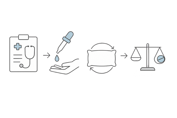 まつげへの影響が出たときの対策フロー｜塗布見直し・寝具対策・用量調整・医師相談