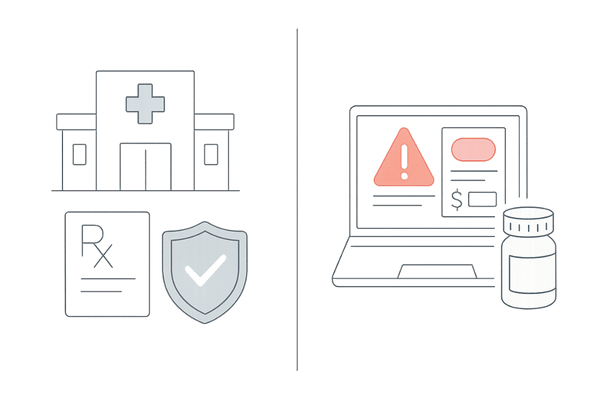 プロペシア正規処方ルートと個人輸入ルートの安全性比較イメージ