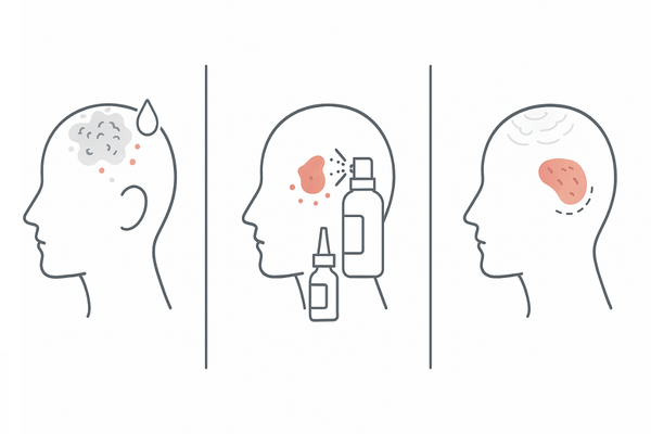 頭皮の赤みを起こしやすい代表的皮膚疾患の違い(脂漏性・接触性・アトピー/乾癬)