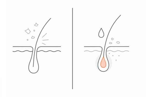 頭皮の皮脂バランス別トラブル比較(乾燥vs脂性)|かゆみと薄毛の初期サイン