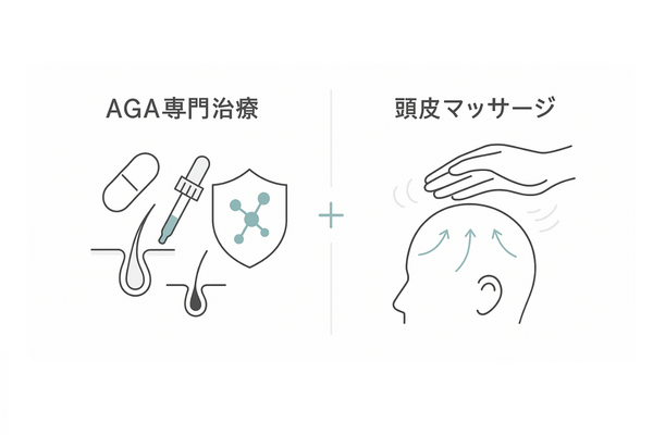 AGA治療薬と頭皮マッサージの役割比較（相乗効果）