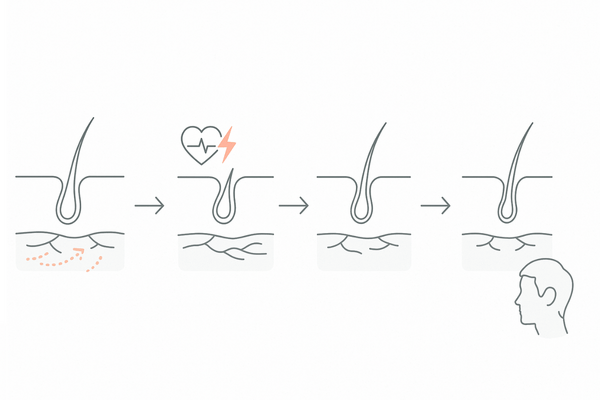 ストレスが頭皮血行に与える影響と毛根栄養低下の流れ|ストレス 薄毛 回復