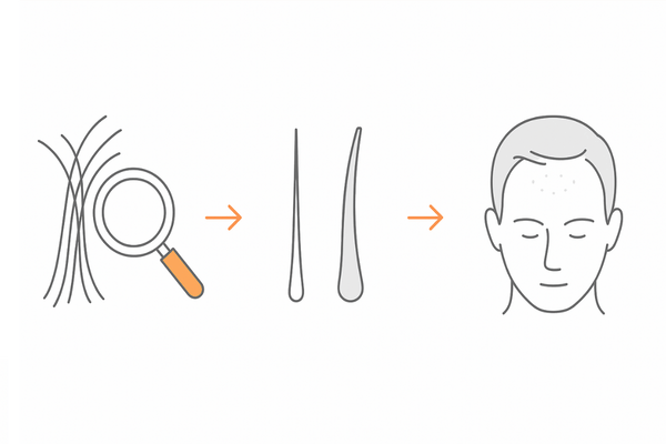 10代の薄毛セルフチェック｜抜け毛量・髪の細さ・生え際変化の3ポイント図解