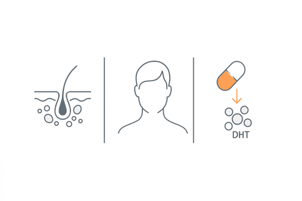 ザガーロ（デュタステリド）の作用機序｜5αリダクターゼⅠ型・Ⅱ型同時阻害のイメージ