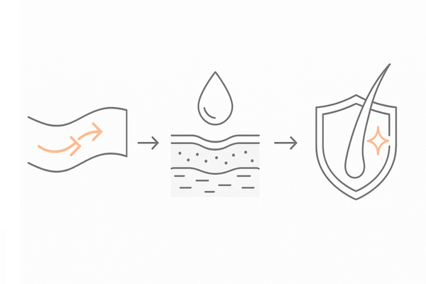 薄毛予防メカニズム｜血行・頭皮バリア・抗酸化の3ステップフロー