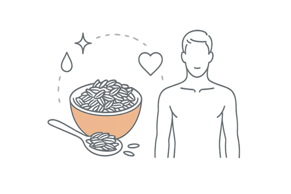 クミンシードに凝縮された栄養成分と健康効果のイメージイラスト