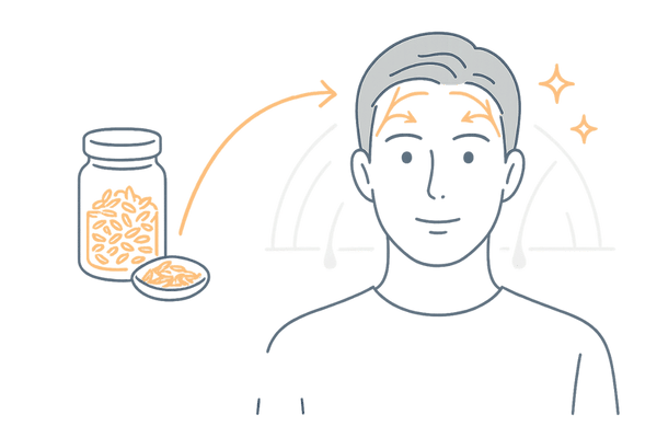 クミン摂取が頭皮の血行と髪の健康を支えるイメージイラスト